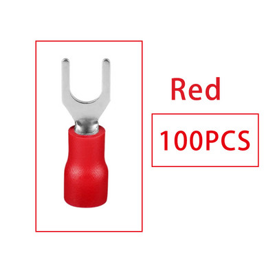 100 komada SV stezaljke Viličasti konektor žica Bakreni stezaljke izolirani kabel Pin kraj terminala SV1.25/2/3.5/5.5