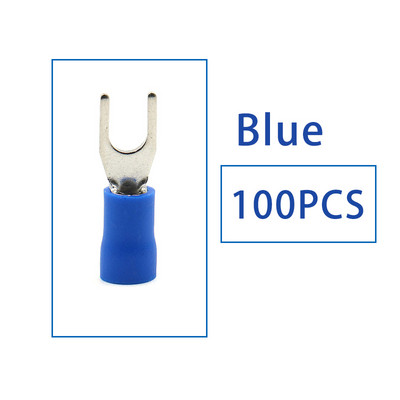 100 komada SV stezaljke Viličasti konektor žica Bakreni stezaljke izolirani kabel Pin kraj terminala SV1.25/2/3.5/5.5