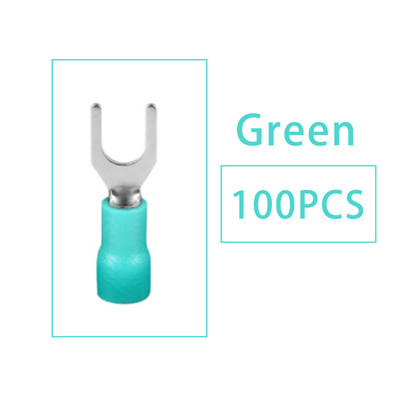 100 komada SV stezaljke Viličasti konektor žica Bakreni stezaljke izolirani kabel Pin kraj terminala SV1.25/2/3.5/5.5