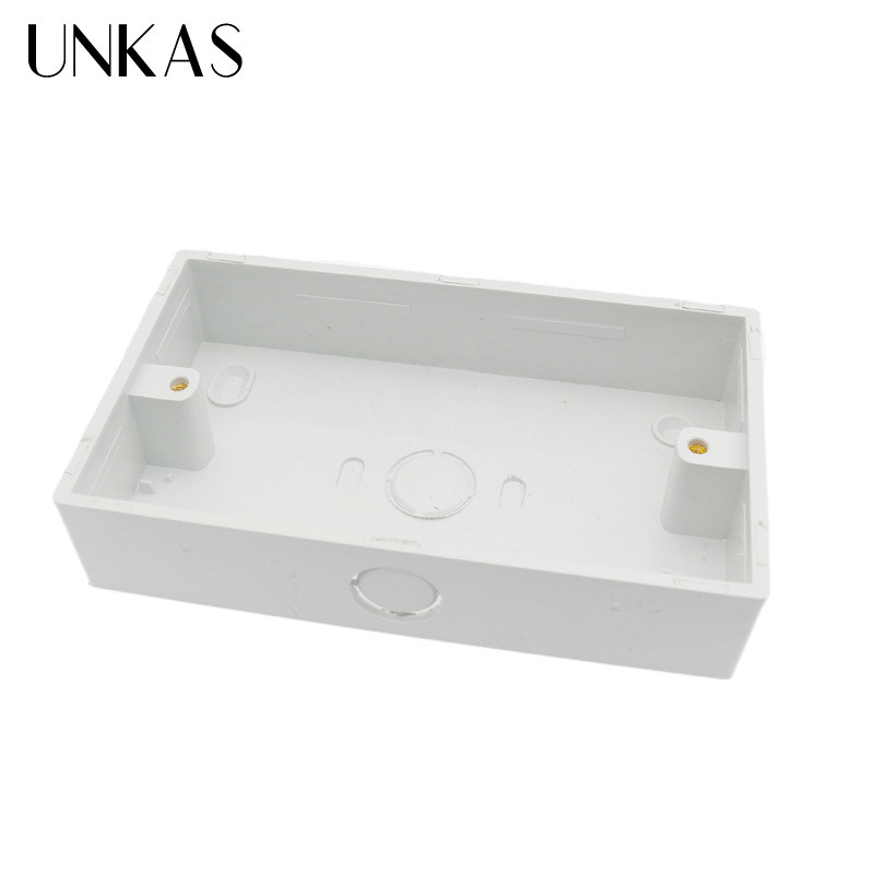 UNKAS vanjska montažna kutija 146mm*86mm*32mm za 146*86mm standardni prekidač na dodir i utičnicu za bilo koji položaj zidne površine