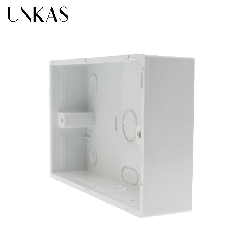UNKAS vanjska montažna kutija 146mm*86mm*32mm za 146*86mm standardni prekidač na dodir i utičnicu za bilo koji položaj zidne površine