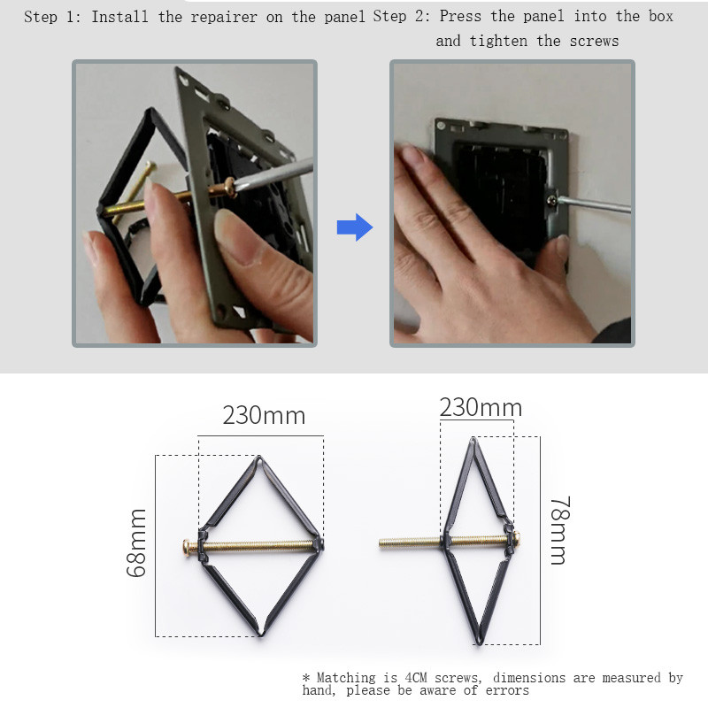 86 * 86 mm donja kutija za popravak zidnih kazeta Nosač za popravak kazeta Dodaci za električare Držač nosača za kasete