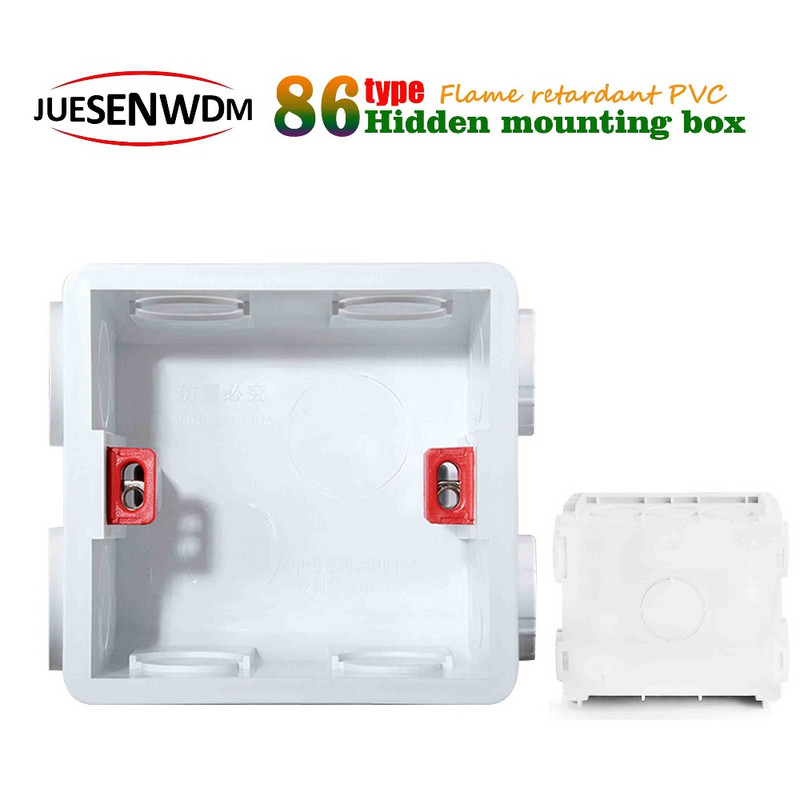 86*86 mm zidna ploča, podesiva unutarnja kazeta za montažu s univerzalnom razvodnom kutijom