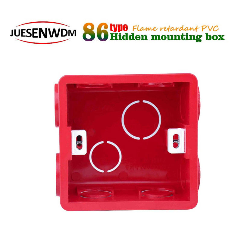 86*86 mm zidna ploča, podesiva unutarnja kazeta za montažu s univerzalnom razvodnom kutijom