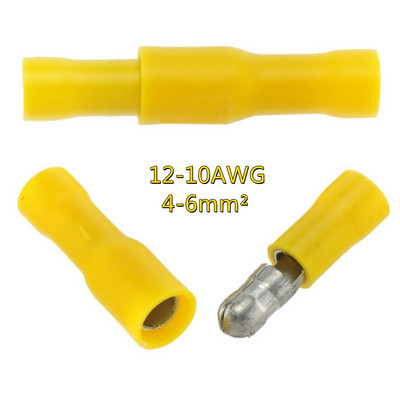 100/50 gab. Sieviešu vīrišķais izolēts elektriskais savienotājs Gofrēta ložu spaile audio vadu spailēm MPD FRD savienotāji 22-10AWG