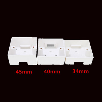 86 Τύπος Επιφανειακά τοποθετημένο κάτω κιβώτιο PVC Universal Switch Socket Junction Box Wall Mount Switch Switch 34mm 40mm 45mm