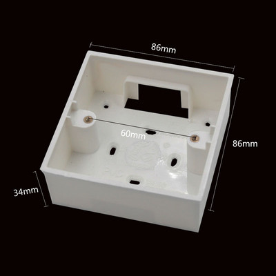 86 tips Virsmas montāžas apakšējā PVC kārba Universālā slēdža ligzda Sadales kārba Sienas montāžas slēdža kārba 34mm 40mm 45mm