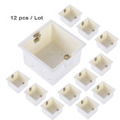 12gab Partijas slēdža apakšējā kārba, 86 tipa kontaktligzda, tumša kaste, sienā iebūvēta montāžas aizmugurējā kasete PVC liesmu slāpējoša