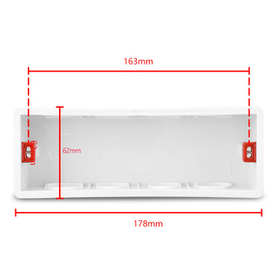 118 tips US AU Standarta universālā apakšējā kārba sienas korpuss gaismas slēdža ligzda montāžas kārba Iekšējā kasešu sadales kārba