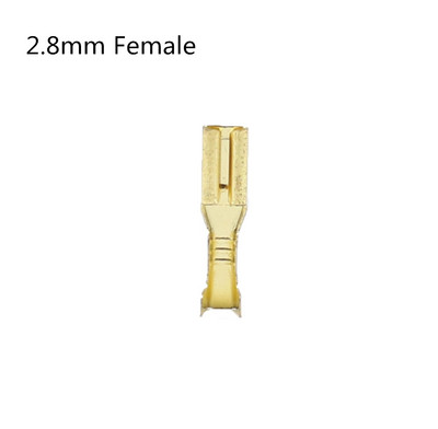 100Pcs/Lot 2.8/4.8/6.3mm ženski i muški klempavi terminalni konektor zlatni mjed/srebrni set električnih konektora za automobilske zvučnike