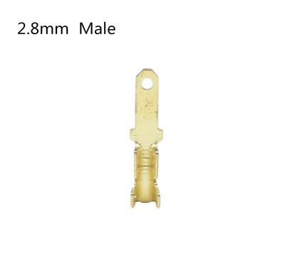 100Pcs/Lot 2.8/4.8/6.3mm ženski i muški klempavi terminalni konektor zlatni mjed/srebrni set električnih konektora za automobilske zvučnike