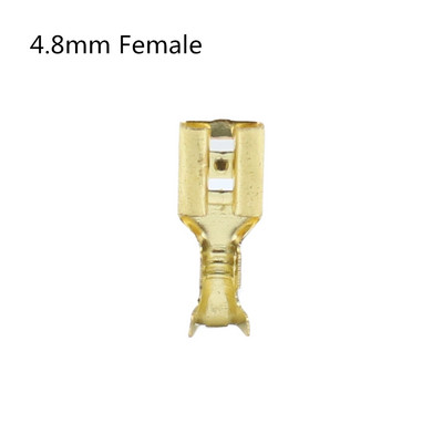 100Pcs/Lot 2.8/4.8/6.3mm ženski i muški klempavi terminalni konektor zlatni mjed/srebrni set električnih konektora za automobilske zvučnike