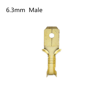 100Pcs/Lot 2.8/4.8/6.3mm ženski i muški klempavi terminalni konektor zlatni mjed/srebrni set električnih konektora za automobilske zvučnike