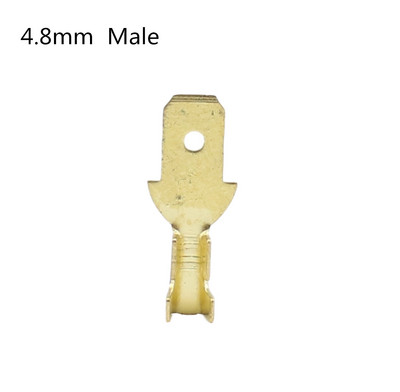 100Pcs/Lot 2.8/4.8/6.3mm ženski i muški klempavi terminalni konektor zlatni mjed/srebrni set električnih konektora za automobilske zvučnike