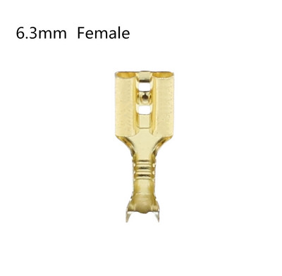 100Pcs/Lot 2.8/4.8/6.3mm ženski i muški klempavi terminalni konektor zlatni mjed/srebrni set električnih konektora za automobilske zvučnike