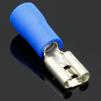100 бр. (50 чифта) 4,8 мм женски мъжки електрически и кабелен конектор, изолирана кримпвана клема, лопатка