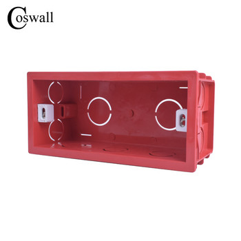 COSWALL Супер качество 144 мм * 67,5 мм вътрешна монтажна кутия Задна касета за 154 мм * 72 мм стенни ключове и контакти
