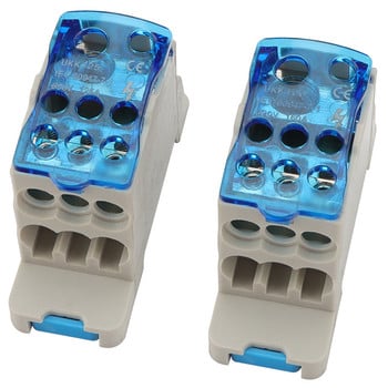 Din Rail Distribution Box Block One In Multiple Out UKK Power Universal Electric Wire Connector Junction Box Block 1 PC