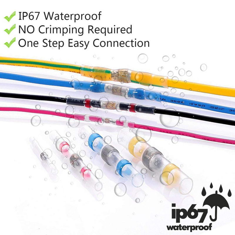 1000/500 gab. Ūdensnecaurlaidīgi termiski saraušanās kontaktvadu savienotāji konservēti vara lodēšanas blīvējuma vadu spailes termiskās saraušanās uzmavas savienojums