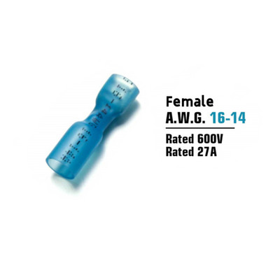 20/50/100PCS Muški Ženski Termoskupljajući Spade Crimp Terminal Vodootporni izolirani stražnji priključak električne žice Komplet terminala kabela