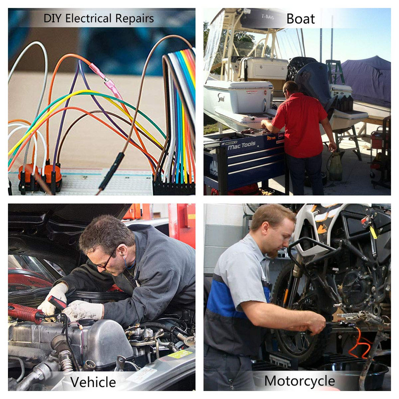 20/50/100PCS Muški Ženski Termoskupljajući Spade Crimp Terminal Vodootporni izolirani stražnji priključak električne žice Komplet terminala kabela