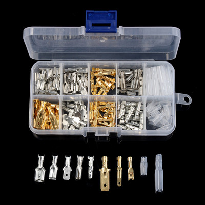 150KOM Izolirani muški ženski konektor za žicu 2,8/4,8/6,3 mm stezaljke za stezanje električne žice Spajasti konektori Razni komplet