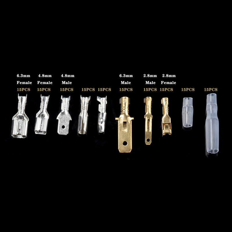 150KOM Izolirani muški ženski konektor za žicu 2,8/4,8/6,3 mm stezaljke za stezanje električne žice Spajasti konektori Razni komplet