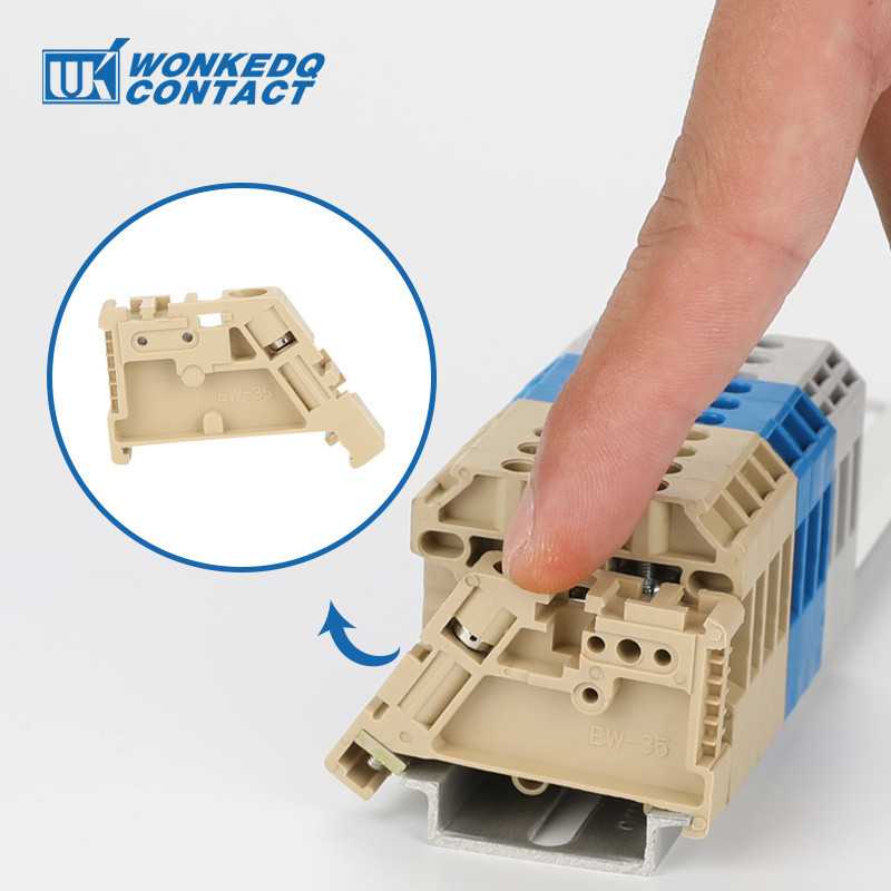 10Pcs E/UK E/UK2 EW35 Крайна скоба за UK SAK конектор KLM-A Държач за маркер E UK EW 35 DIN шина Клемен блок Крайна скоба Стоп