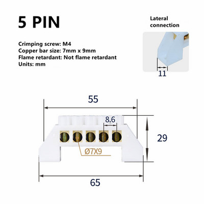 Синьо Бяло Зелено Нулева линия 4Pin 6Pin 8Pin 10PiN 12PiN Месингов винт Заземителен мост Клемен блок Конектор Заземяване и неутрала