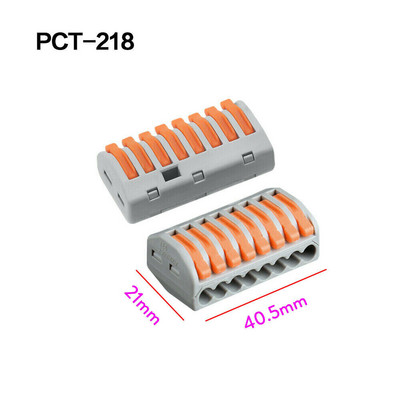 5-100Pcs PCT212-PCT218 SPL-2 SPL-3 Клемни блокове с пружинен лост 0,08-4 mm Мини жични кабелни конектори Разклонител за резба на проводник