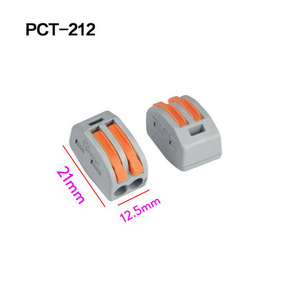 5-100Pcs PCT212-PCT218 SPL-2 SPL-3 Клемни блокове с пружинен лост 0,08-4 mm Мини жични кабелни конектори Разклонител за резба на проводник