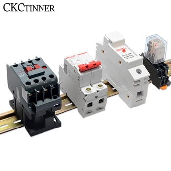 Универсален тип C45 клеми за DIN релса Релеен контактор AC контактор Водеща релсова пътека 35 mm широка 7,5 mm висока