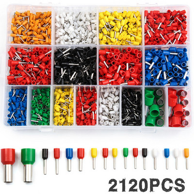 Dėžės užspaudimo laido laido galo užspaudimo gnybtai Izoliuoti gnybtai Gnybtai Vario vielos kabelio kaiščių gnybtų jungčių rinkinys