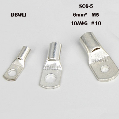 50 gab. Skrūvju caurums Konservēts varš Kabeļu uzgaļi Akumulatora spaiļu komplekts Vadu spaiļu savienotājs 4mm-10mm SC4-4/5/6 SC6-5/6 SC10-6/8