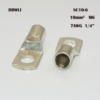 50 gab. Skrūvju caurums Konservēts varš Kabeļu uzgaļi Akumulatora spaiļu komplekts Vadu spaiļu savienotājs 4mm-10mm SC4-4/5/6 SC6-5/6 SC10-6/8