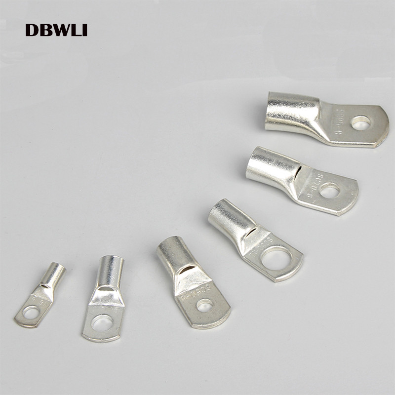 50 gab. Skrūvju caurums Konservēts varš Kabeļu uzgaļi Akumulatora spaiļu komplekts Vadu spaiļu savienotājs 4mm-10mm SC4-4/5/6 SC6-5/6 SC10-6/8