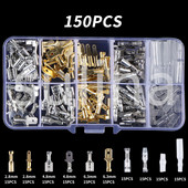 150/210/270KOM Izolirani muški ženski konektor za žicu 2,8/4,8/6,3 mm stezaljke za stezanje električne žice Spajasti konektori Razni komplet