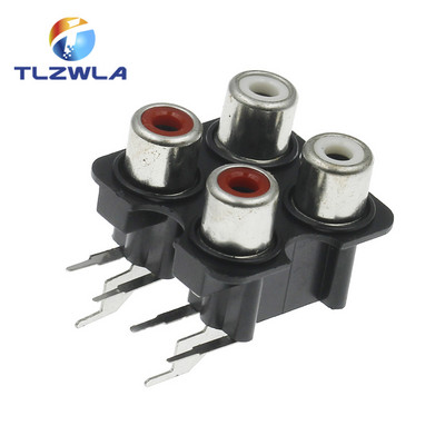 5PCS 2/4/6/8 rupa RCA ženski stereo audio utičnica AV audio ulazna utičnica konektor Lotus red pojačalo sučelje priključak signala