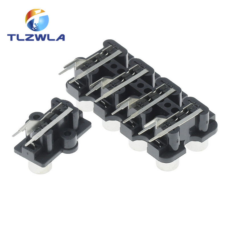 5PCS 2/4/6/8 rupa RCA ženski stereo audio utičnica AV audio ulazna utičnica konektor Lotus red pojačalo sučelje priključak signala