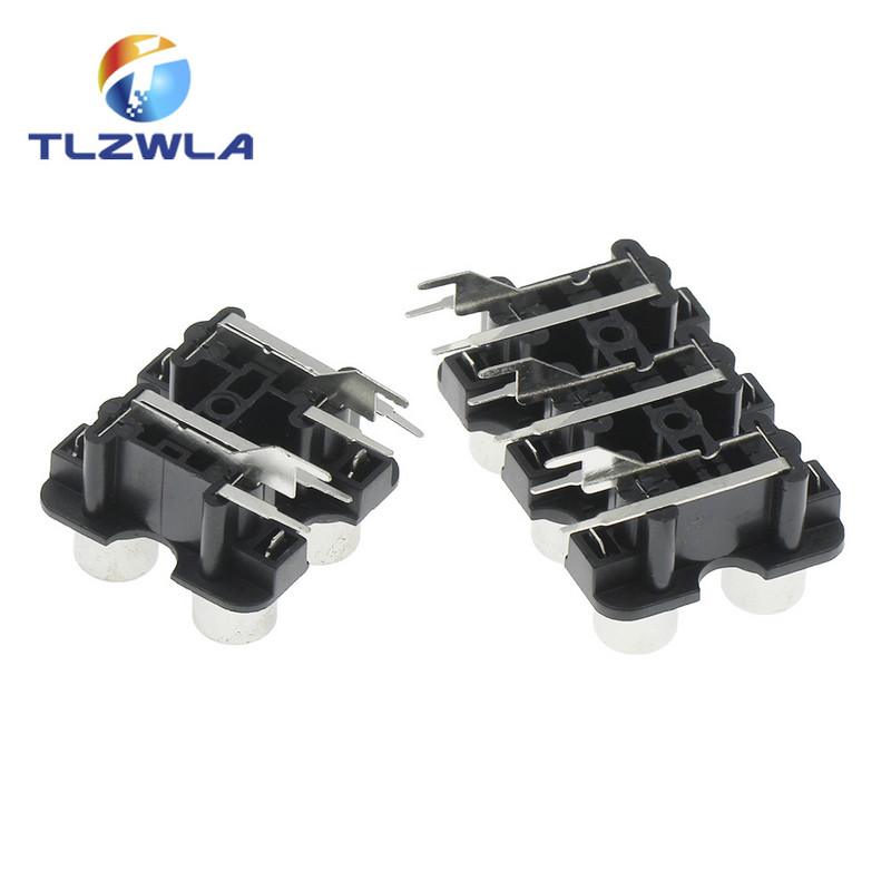 5PCS 2/4/6/8 rupa RCA ženski stereo audio utičnica AV audio ulazna utičnica konektor Lotus red pojačalo sučelje priključak signala