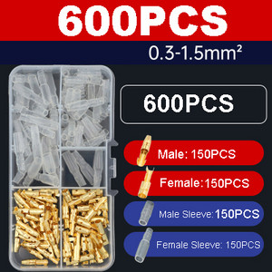 120/200 komada Kutija 1 do 2 3,5 mm mjedeni terminal konektora s mecima, muški i ženski s poklopcem, priključak, električna žica za automobil