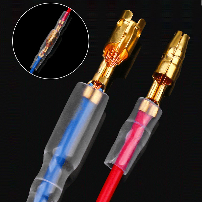 120/200 komada Kutija 1 do 2 3,5 mm mjedeni terminal konektora s mecima, muški i ženski s poklopcem, priključak, električna žica za automobil