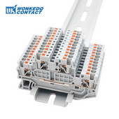 10kom PTTB 1.5/S dvostruki utični priključak s 4 vodiča PT 1.5 kabelski žičani priključak Električni terminalni blok na din šinu PTTB1.5