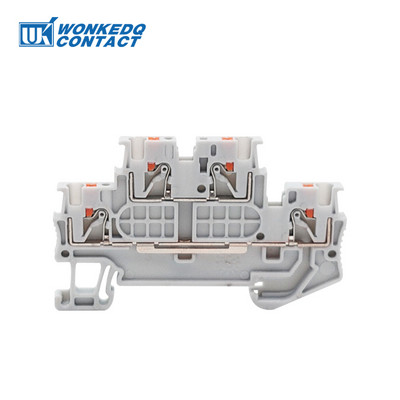 10kom PTTB 1.5/S dvostruki utični priključak s 4 vodiča PT 1.5 kabelski žičani priključak Električni terminalni blok na din šinu PTTB1.5