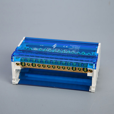1PC 207 211 215 Termināla bloks Din Rail sadales kārba 407 411 415 160A Plastmasas ūdensnecaurlaidīga sadales kārba
