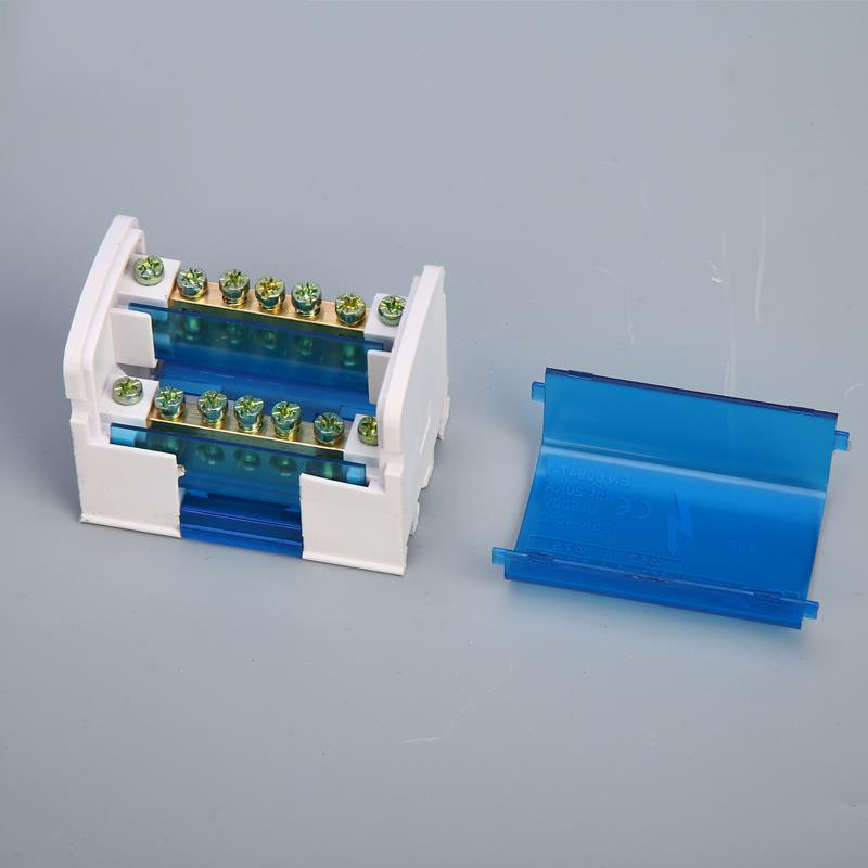 1PC 207 211 215 Termināla bloks Din Rail sadales kārba 407 411 415 160A Plastmasas ūdensnecaurlaidīga sadales kārba