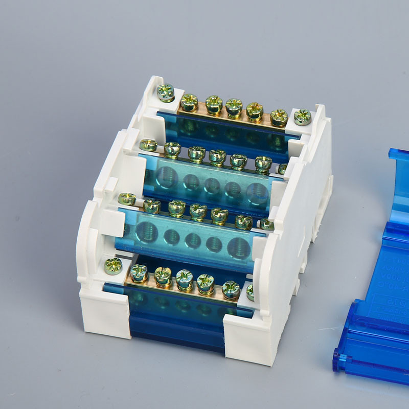 1PC 207 211 215 Termināla bloks Din Rail sadales kārba 407 411 415 160A Plastmasas ūdensnecaurlaidīga sadales kārba