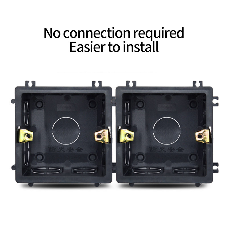 KAMANNI Podesiva montažna kutija Unutarnja kazeta 86mm*85mm*50mm Za prekidač i utičnicu tipa 86 crna stražnja kutija za ožičenje