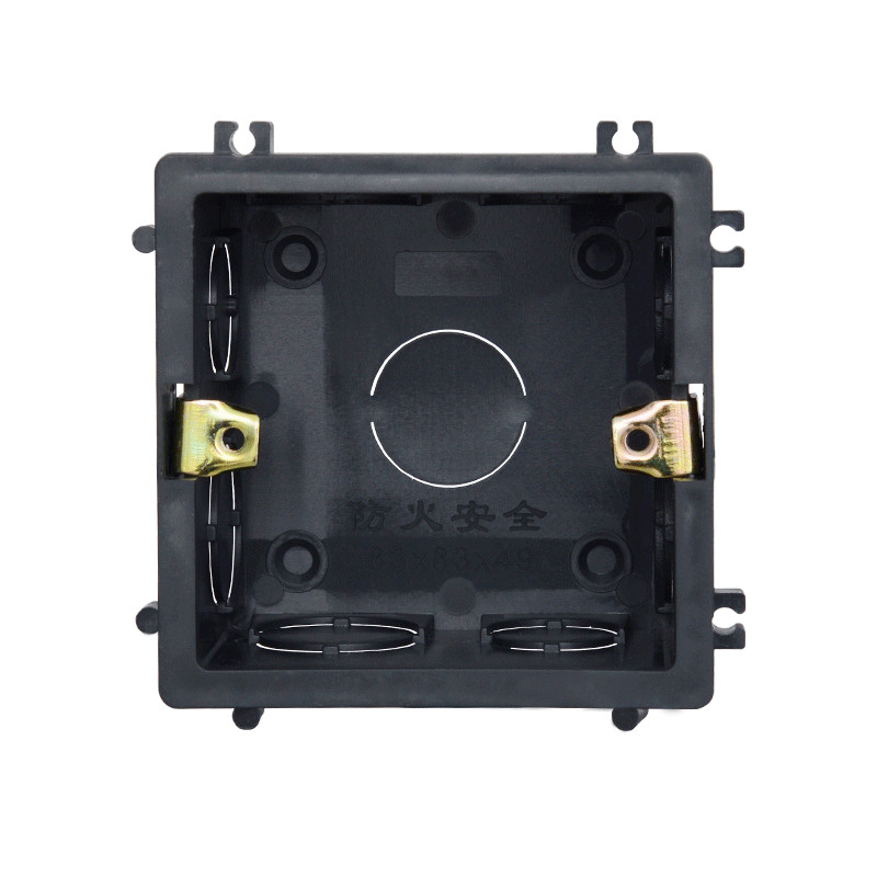 KAMANNI Podesiva montažna kutija Unutarnja kazeta 86mm*85mm*50mm Za prekidač i utičnicu tipa 86 crna stražnja kutija za ožičenje