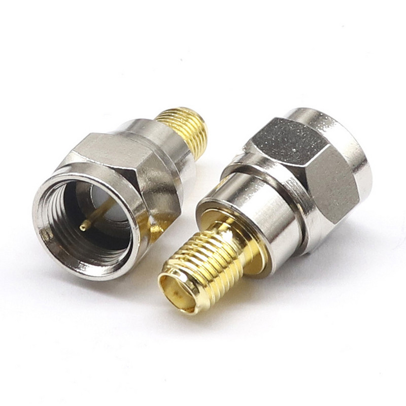 Savienotājs RF koaksiālais koaksiālais adapteris F tipa Sieviešu ligzda ar SMA vīrišķo spraudni Taisns F savienotājs ar SMA savienotāju